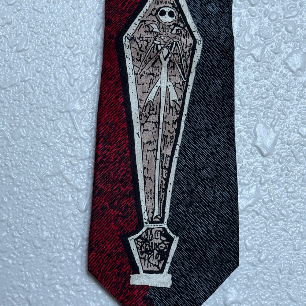 Disney Nightmare Before Christmas Jack Skellington Silk Necktie